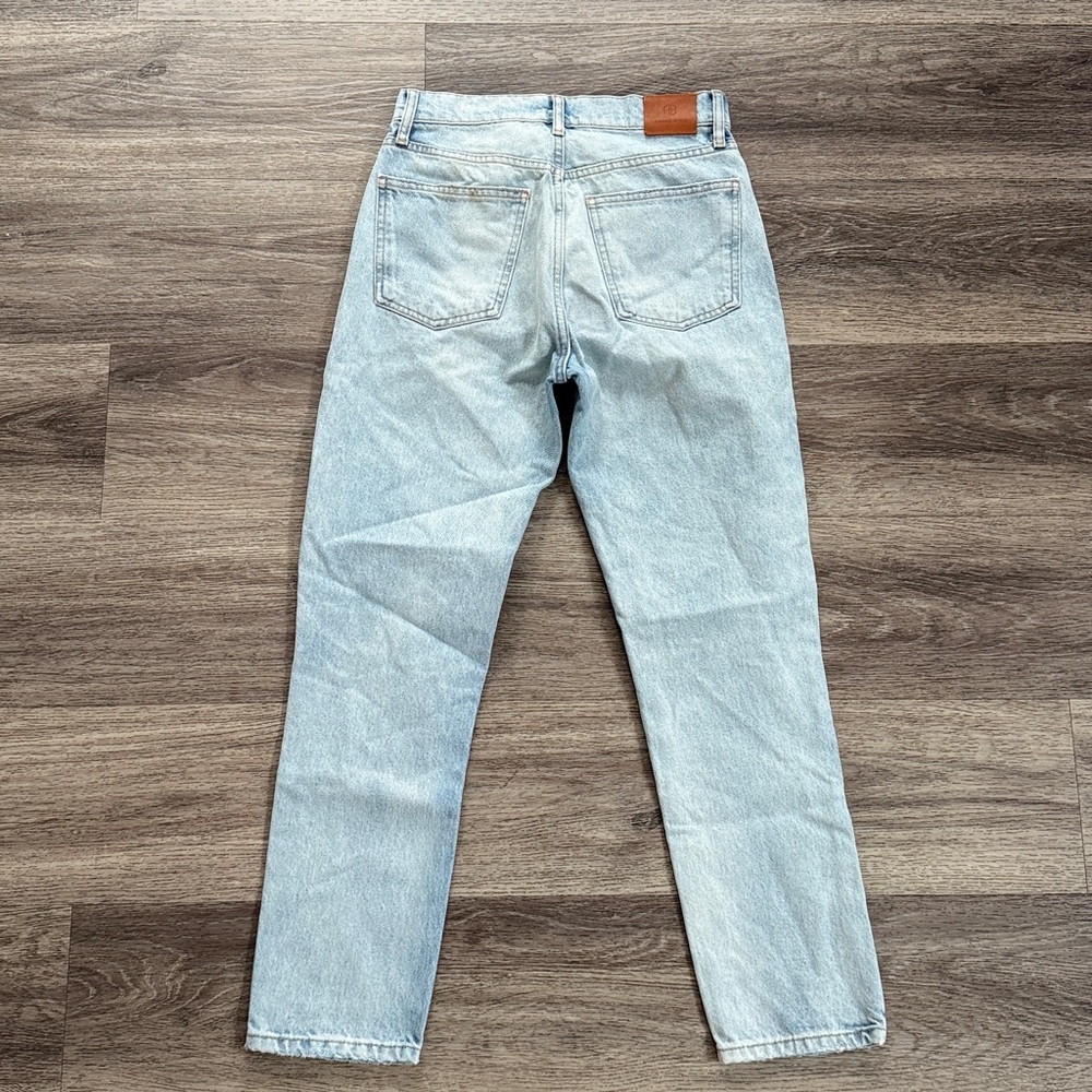 Anine Bing Jeans 26 Women's Light Blue Straight Leg High rise Distressed Denim - Picture 2 of 7
